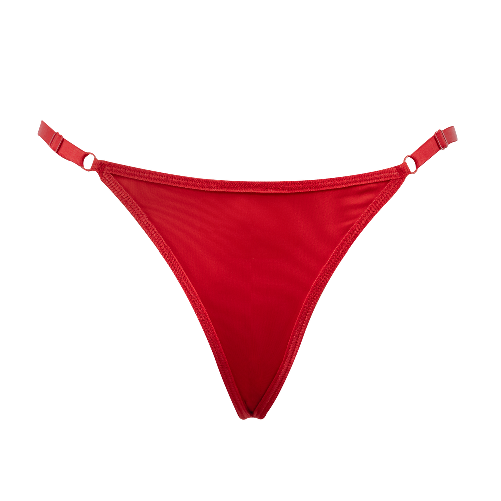 Amorable by Rimba – String mit Strasssteinen – Einheitsgröße – Rot