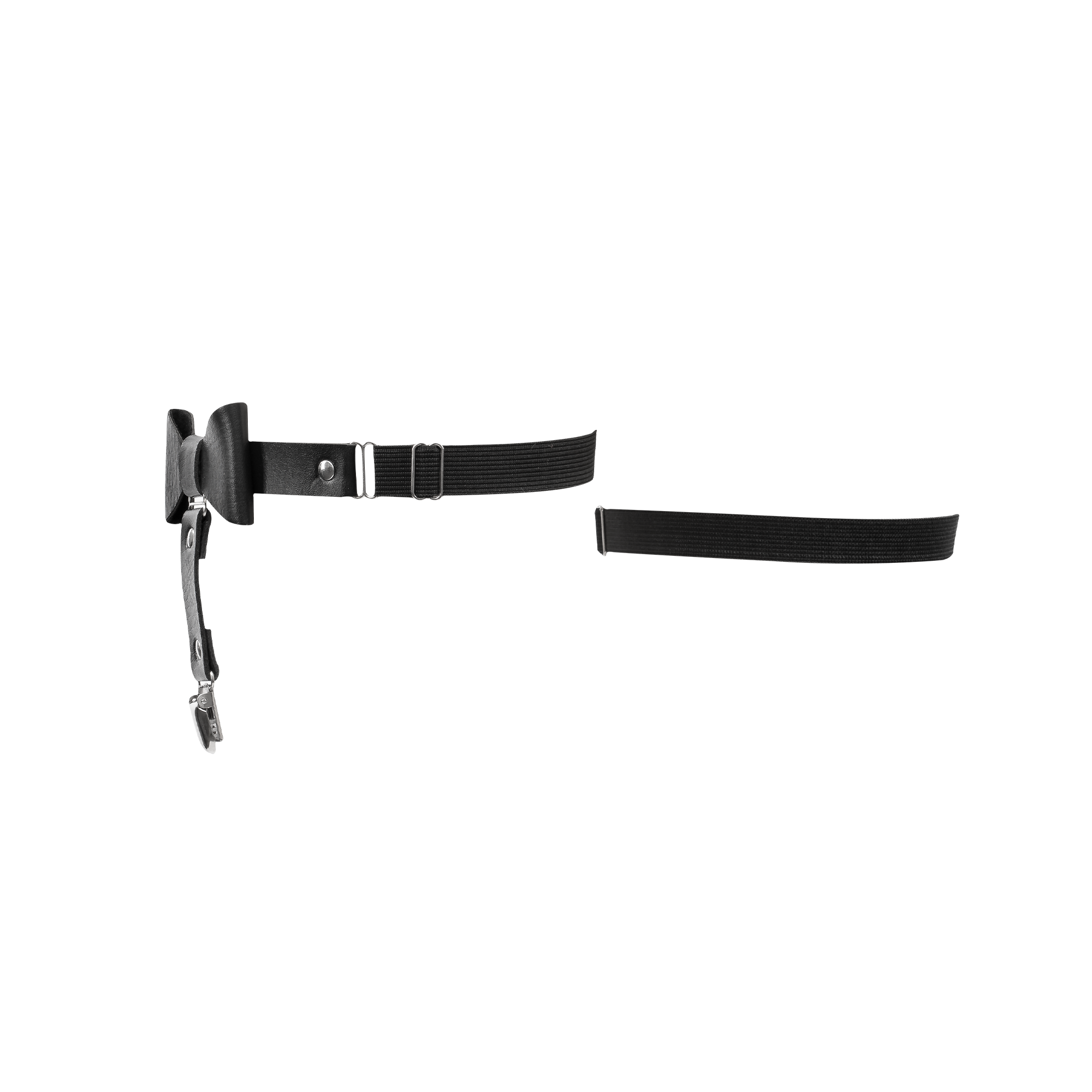 5: Amorable by Rimba – Strumpfhalter-Set – Einheitsgröße – Schwarz, Silber