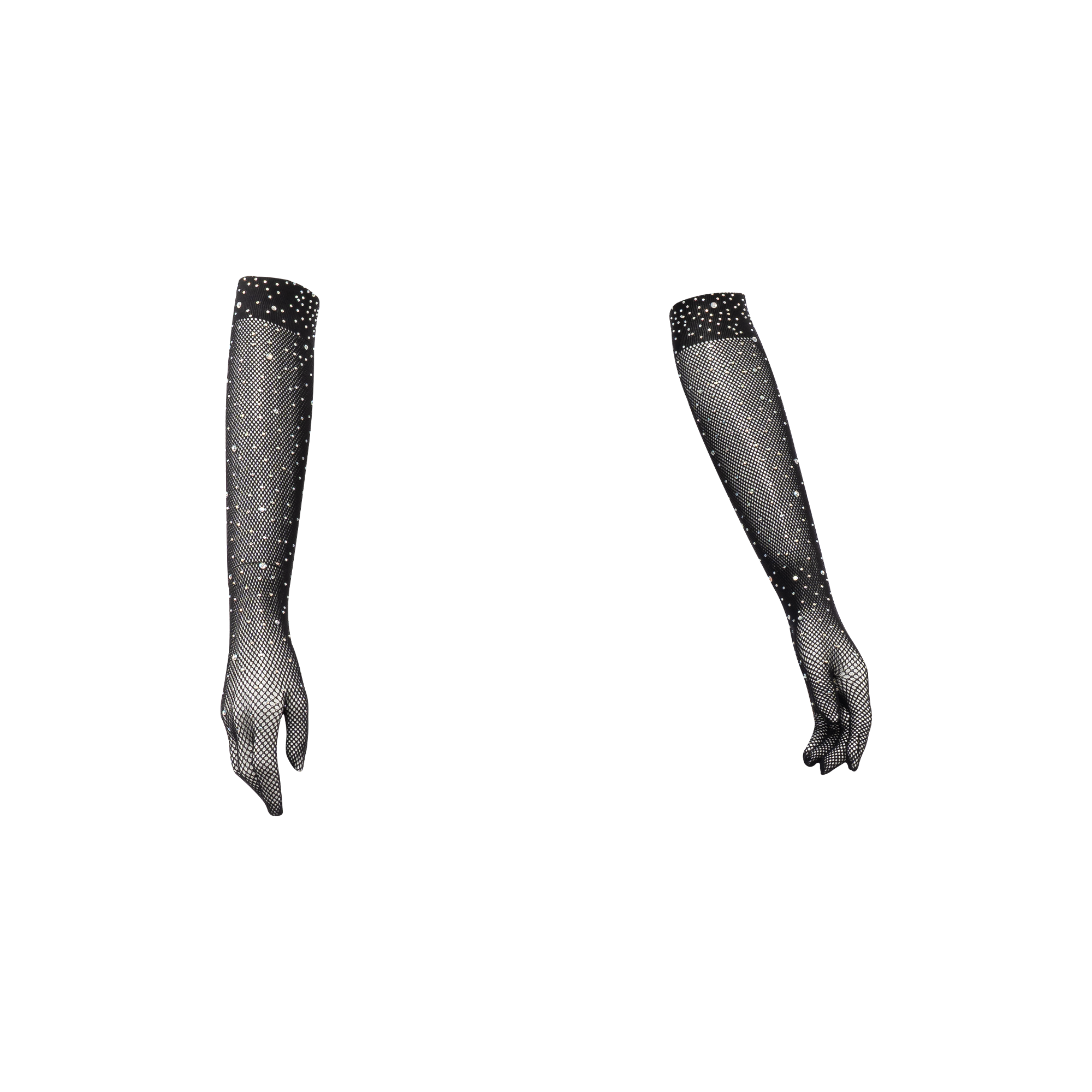 4: Amorable by Rimba – Handschuhe mit Strasssteinen – Einheitsgröße – Schwarz