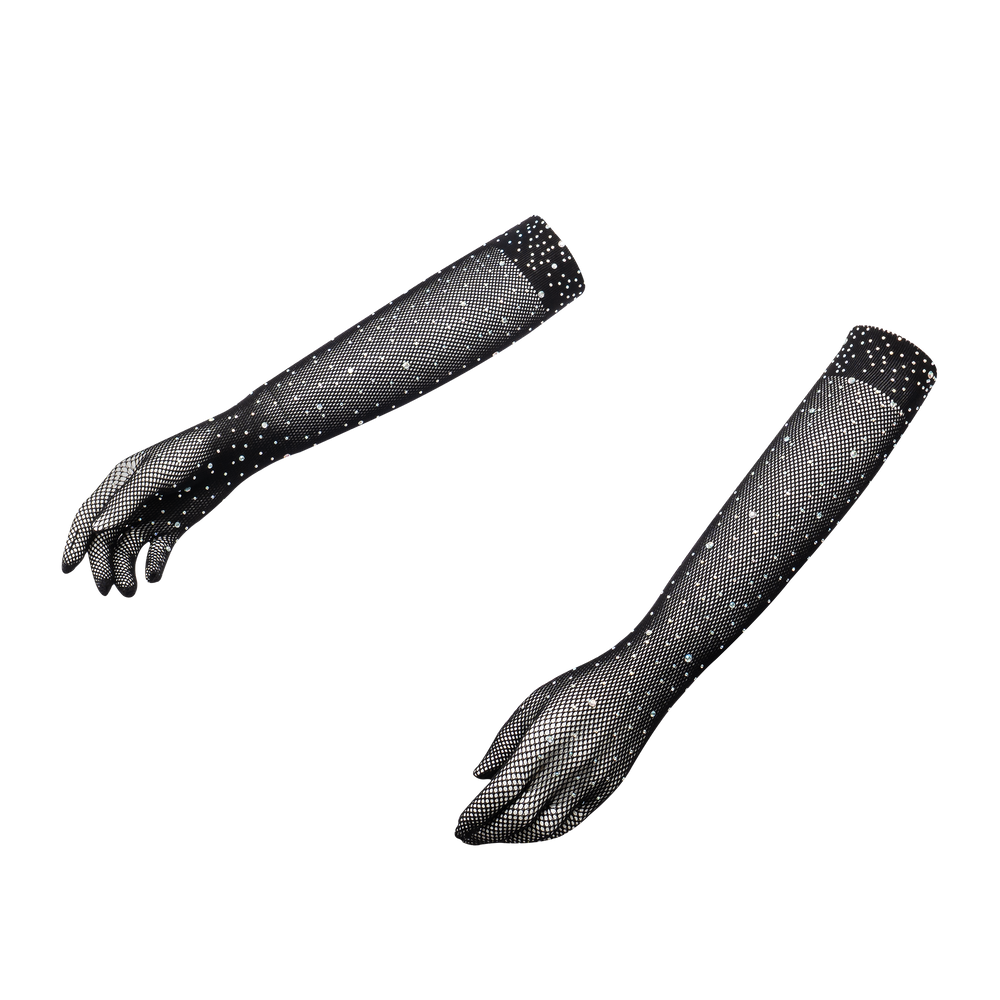 Amorable by Rimba – Sexy Netz-Set mit Strasssteinen – Schwarz