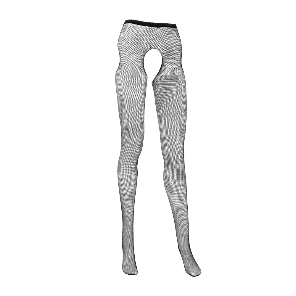Amorable by Rimba – Strumpfhose mit offenem Schritt und Strasssteinen – Einheitsgröße – Schwarz