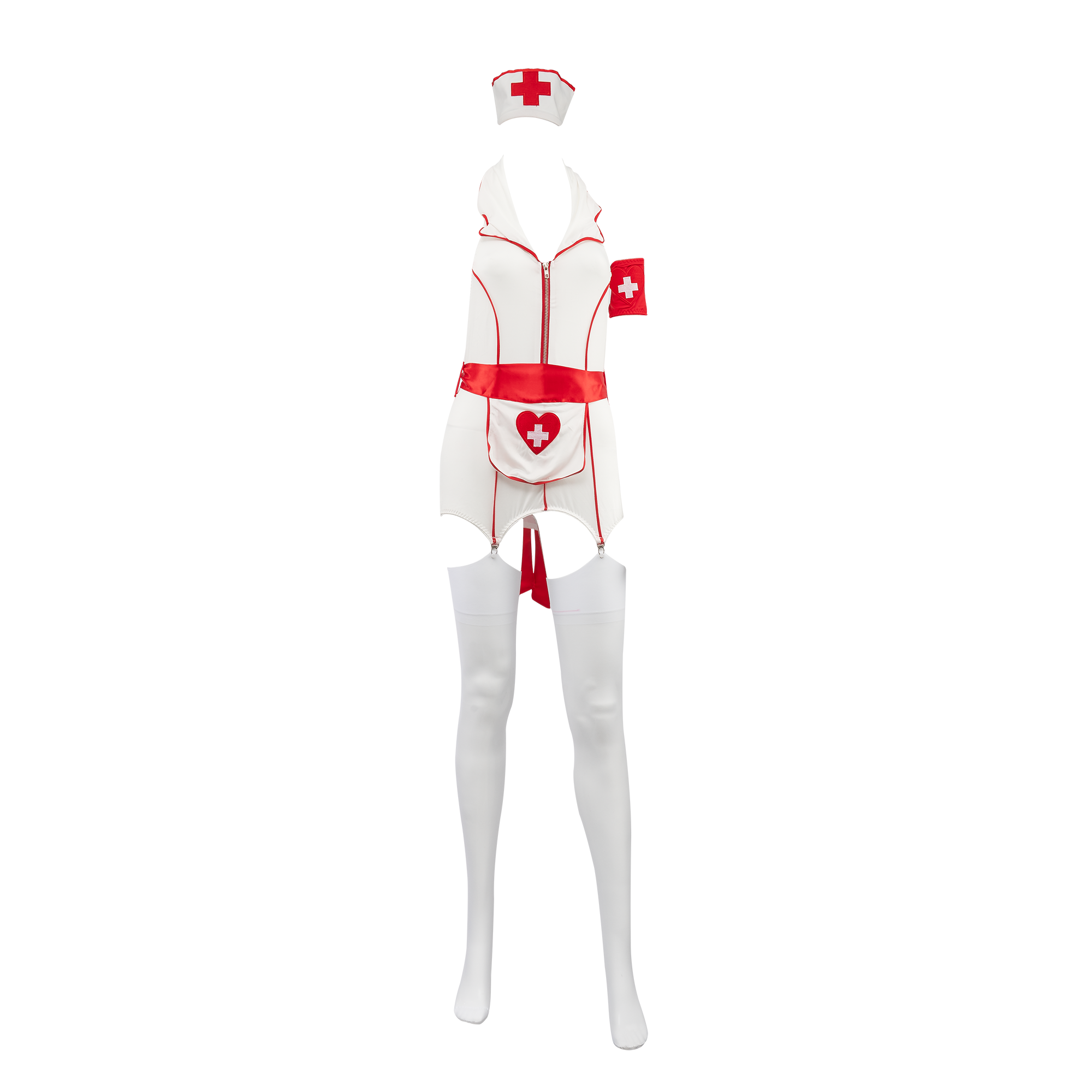 6: Amorable by Rimba – Krankenschwesteruniform – Weiß, Rot