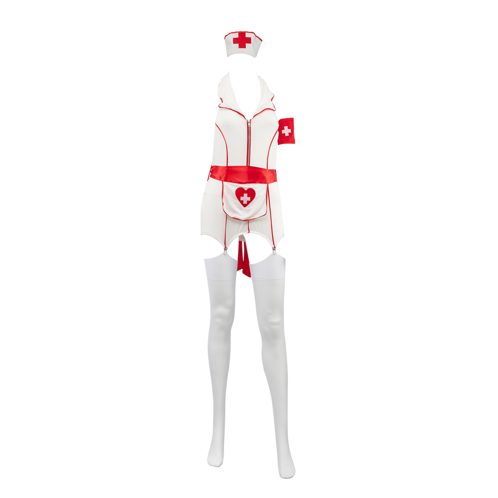 6: Amorable by Rimba – Krankenschwesteruniform – Weiß, Rot