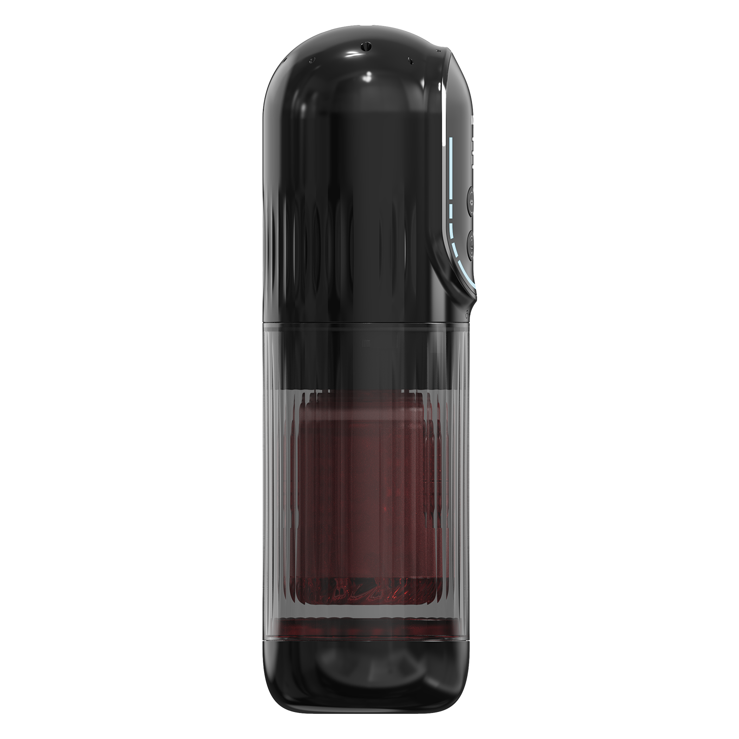 5: Rimba Toys – Orgastobator 07 Masturbator für Männer – Schwarz, Transparent & Rot