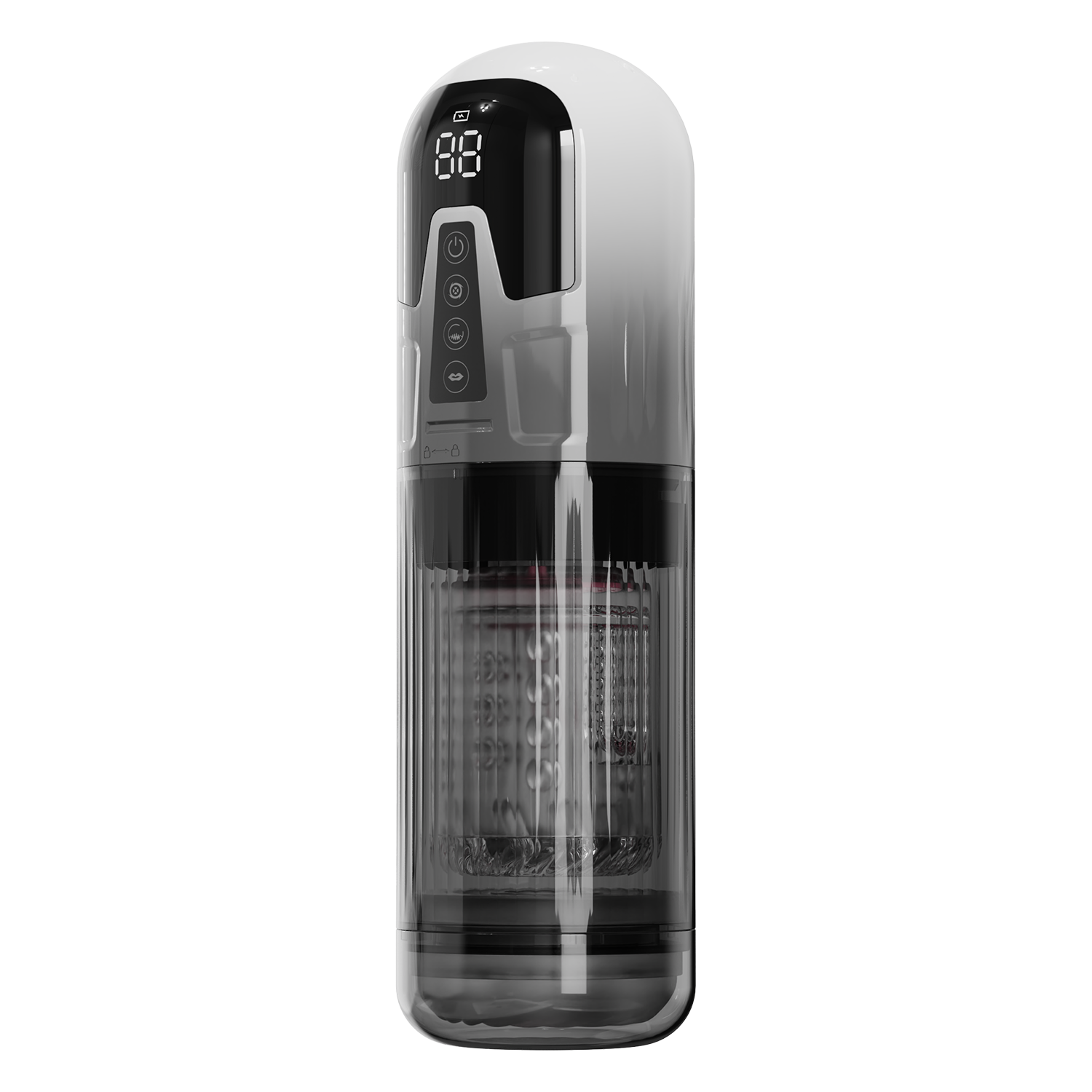 2: Rimba Toys – Orgastobator 08 Masturbator für Männer – Schwarz & Transparent