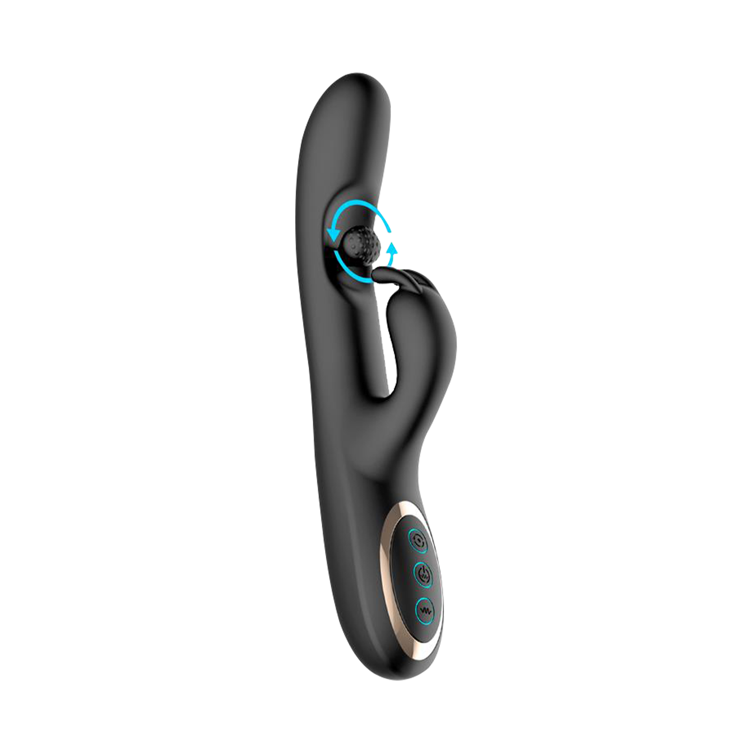 3: IY – Patty – Rabbit-Vibrator mit rotierender Kugel – Schwarz