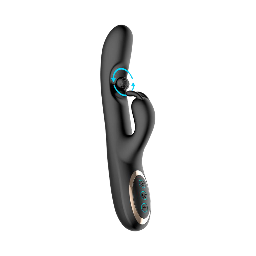 IY – Patty – Rabbit-Vibrator mit rotierender Kugel – Schwarz