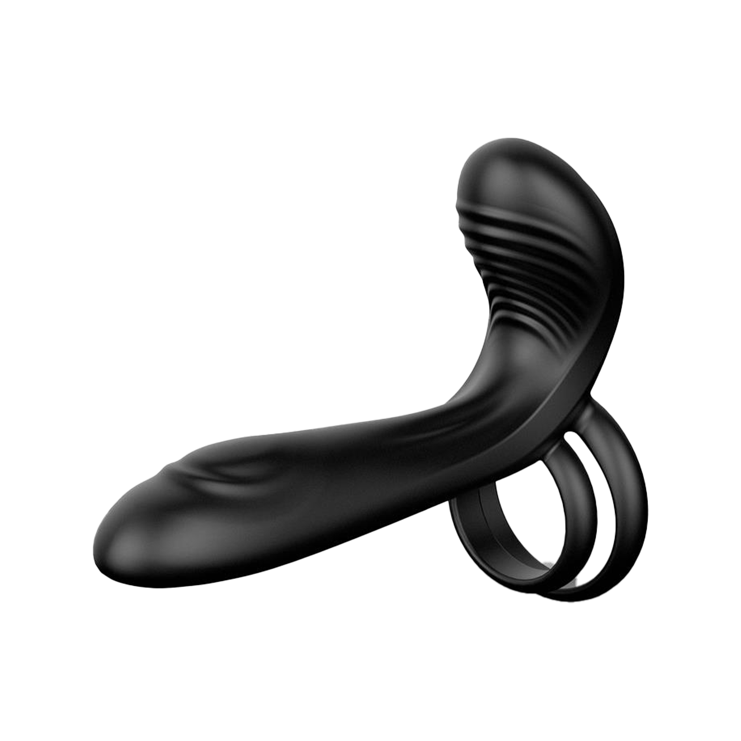 2: IY – Synkox – Girth Gainer Vibrierender Doppel-Penisring mit Fernbedienung – Schwarz