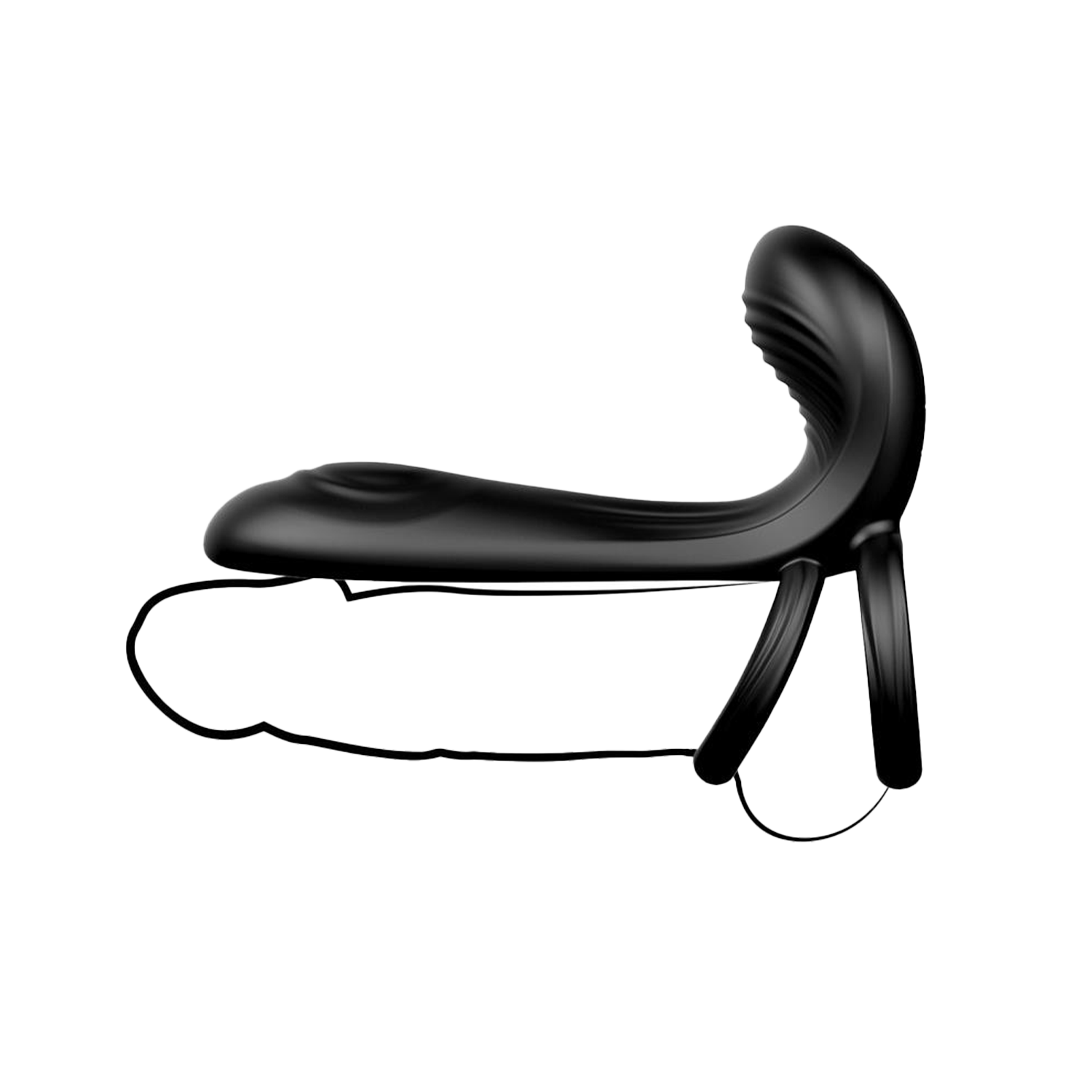5: IY – Synkox – Girth Gainer Vibrierender Doppel-Penisring mit Fernbedienung – Schwarz