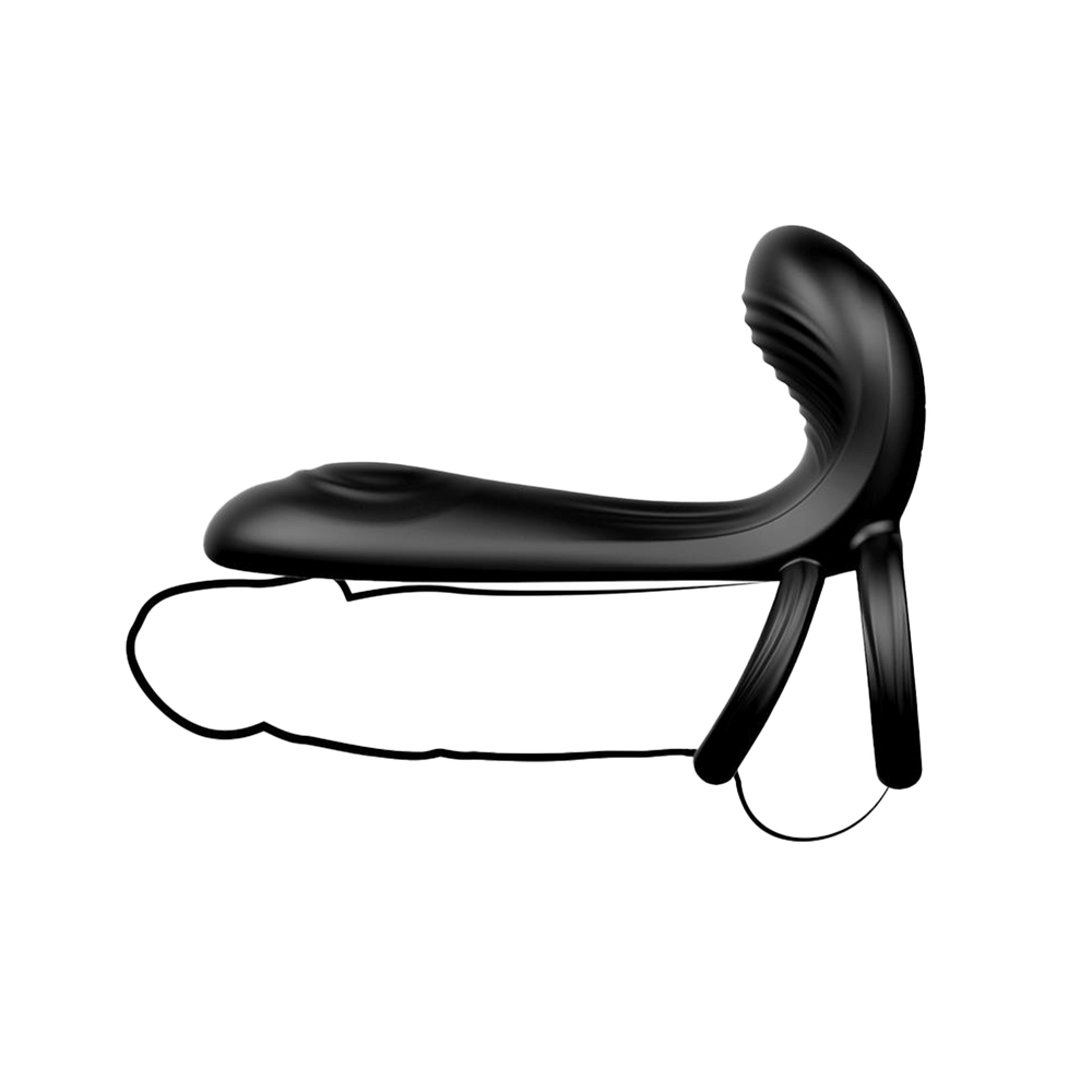 5: IY – Synkox – Girth Gainer Vibrierender Doppel-Penisring mit Fernbedienung – Schwarz