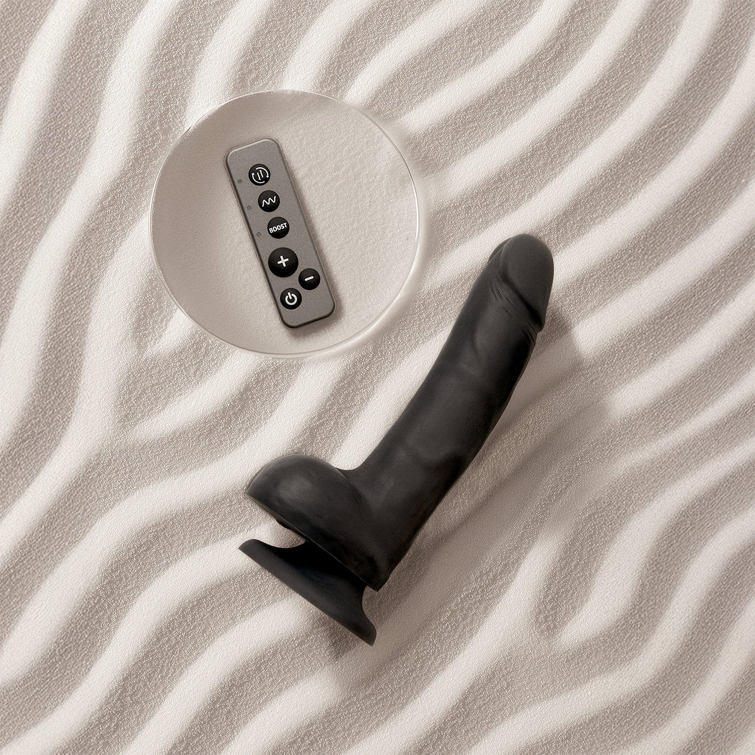 Strap-On-Me – Rotierender und vibrierender realistischer Dildo – Größe L – Schwarz