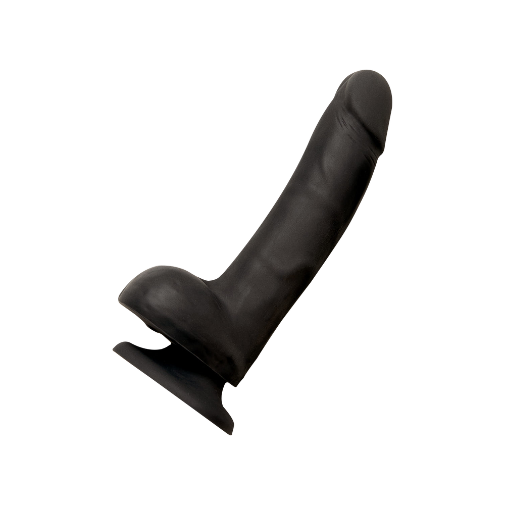 4: Strap-On-Me – Rotierender und vibrierender realistischer Dildo – Größe L – Schwarz