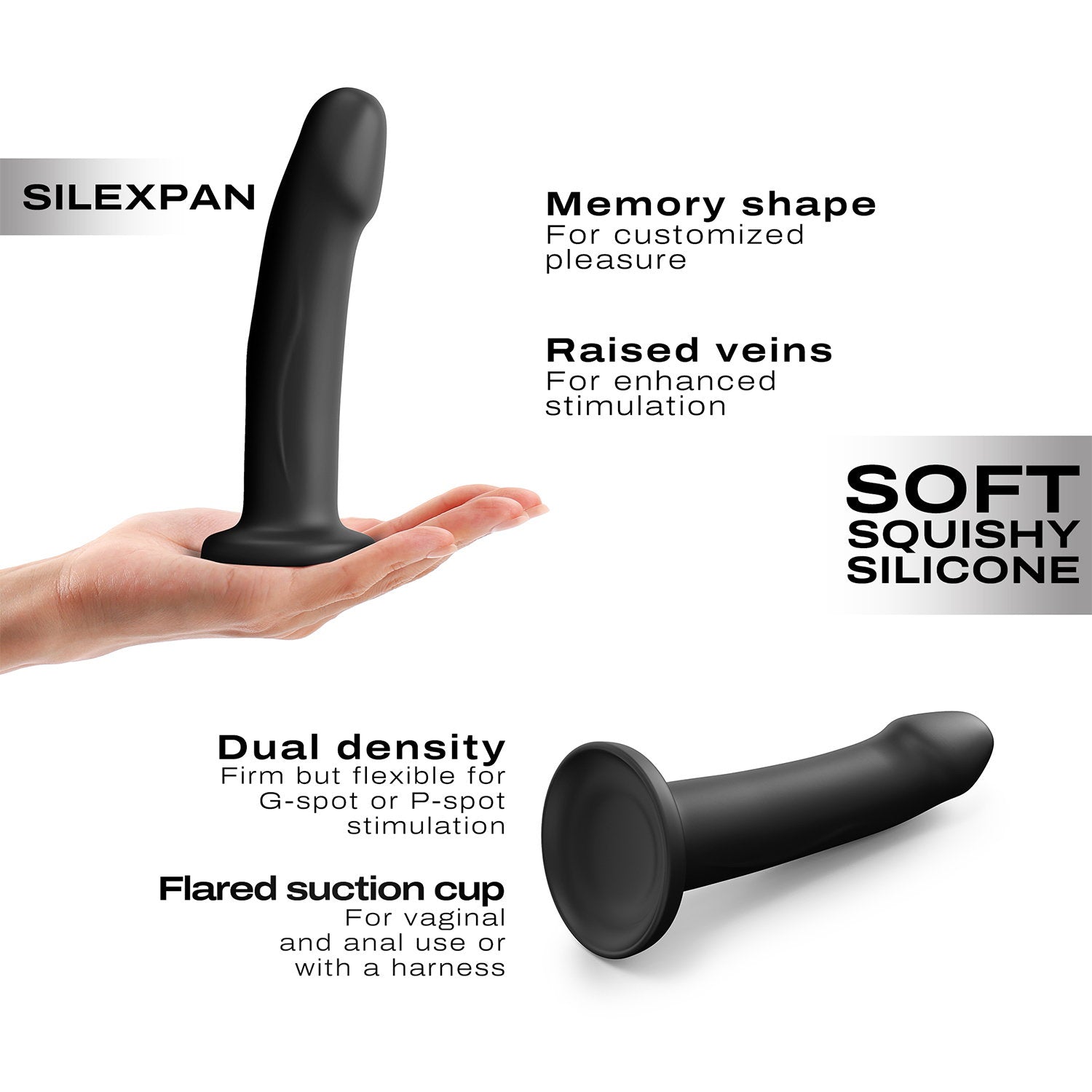 Dorcel – Real Pleasure Dildo – Größe S – Schwarz