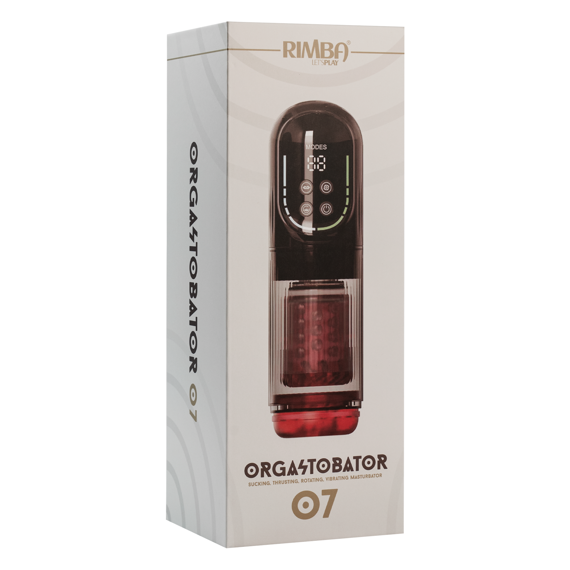 10: Rimba Toys – Orgastobator 07 Masturbator für Männer – Schwarz, Transparent & Rot