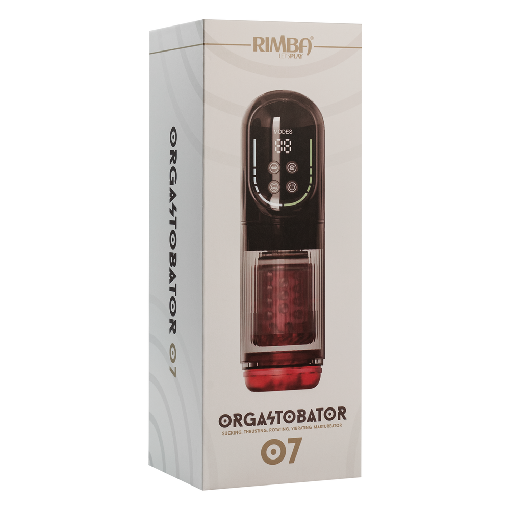 10: Rimba Toys – Orgastobator 07 Masturbator für Männer – Schwarz, Transparent & Rot
