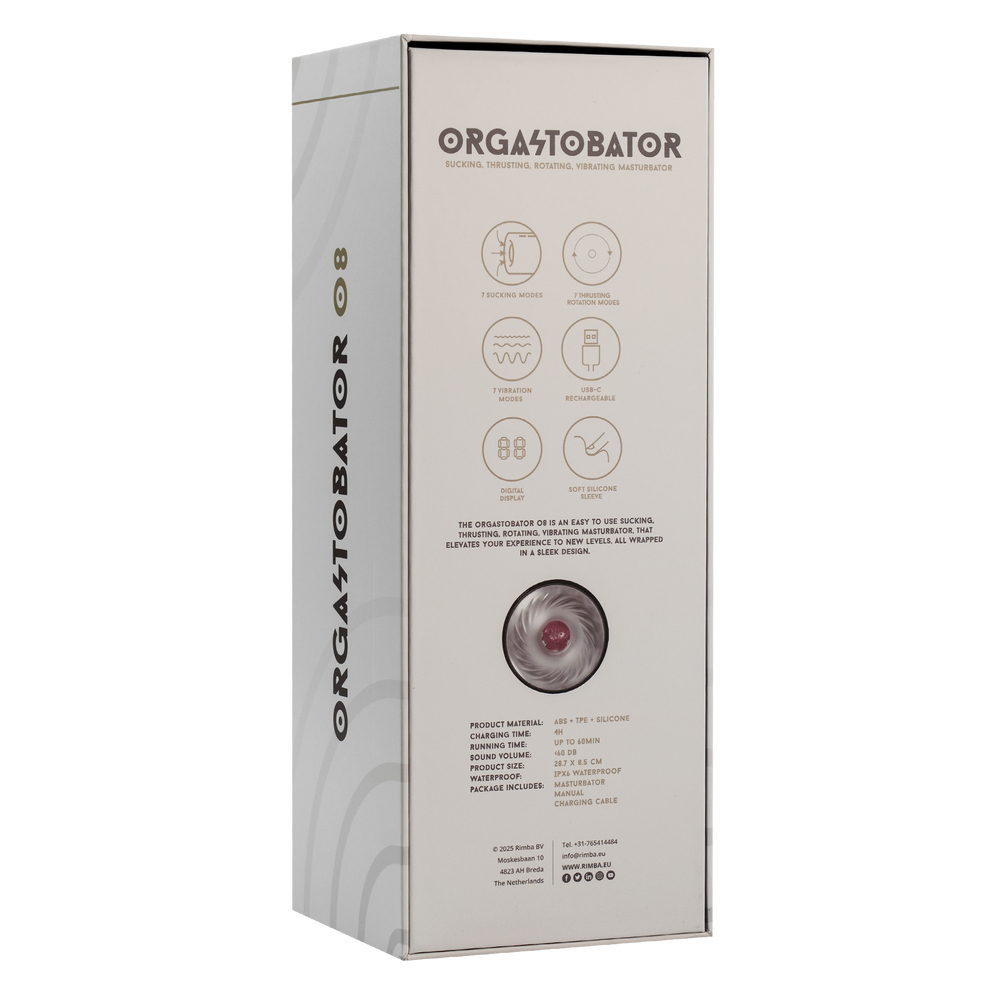 10: Rimba Toys – Orgastobator 08 Masturbator für Männer – Schwarz & Transparent