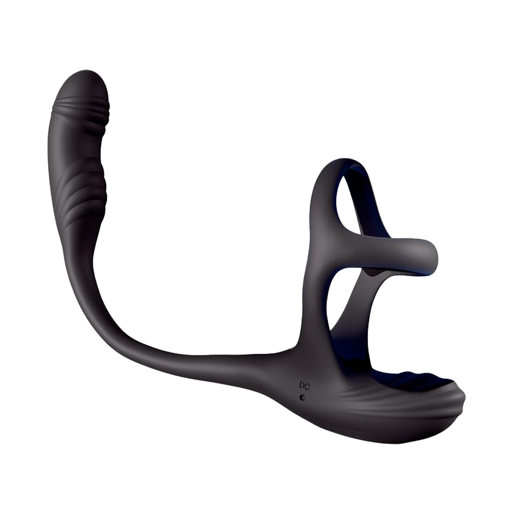 IY - Kamber - Wavender, vibrierender Analplug und Cockring mit Fernbedienung - Schwarz
