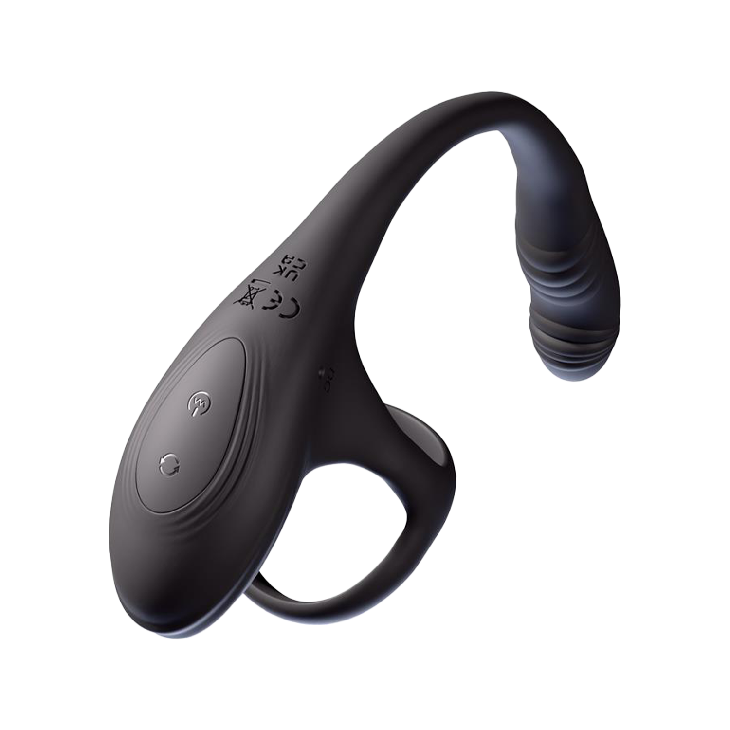 IY - Kamber - Wavender, vibrierender Analplug und Cockring mit Fernbedienung - Schwarz