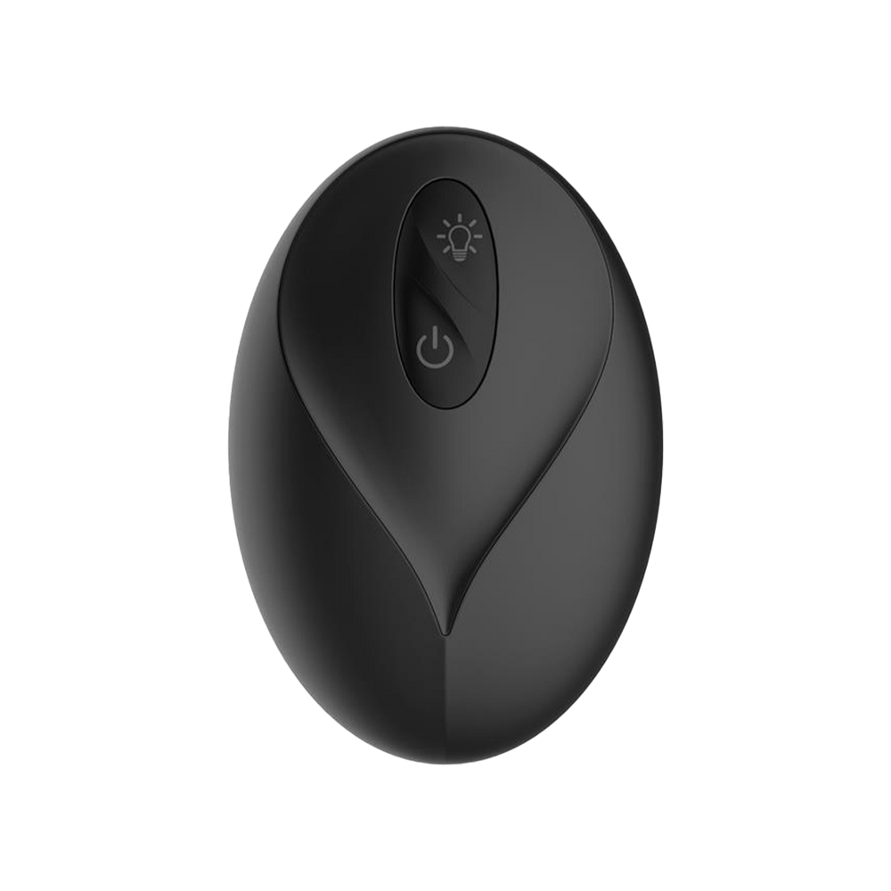 6: IY – Krax – Butt Plug mit Vibration, Stoßfunktion, LED-Licht und Fernbedienung – Schwarz