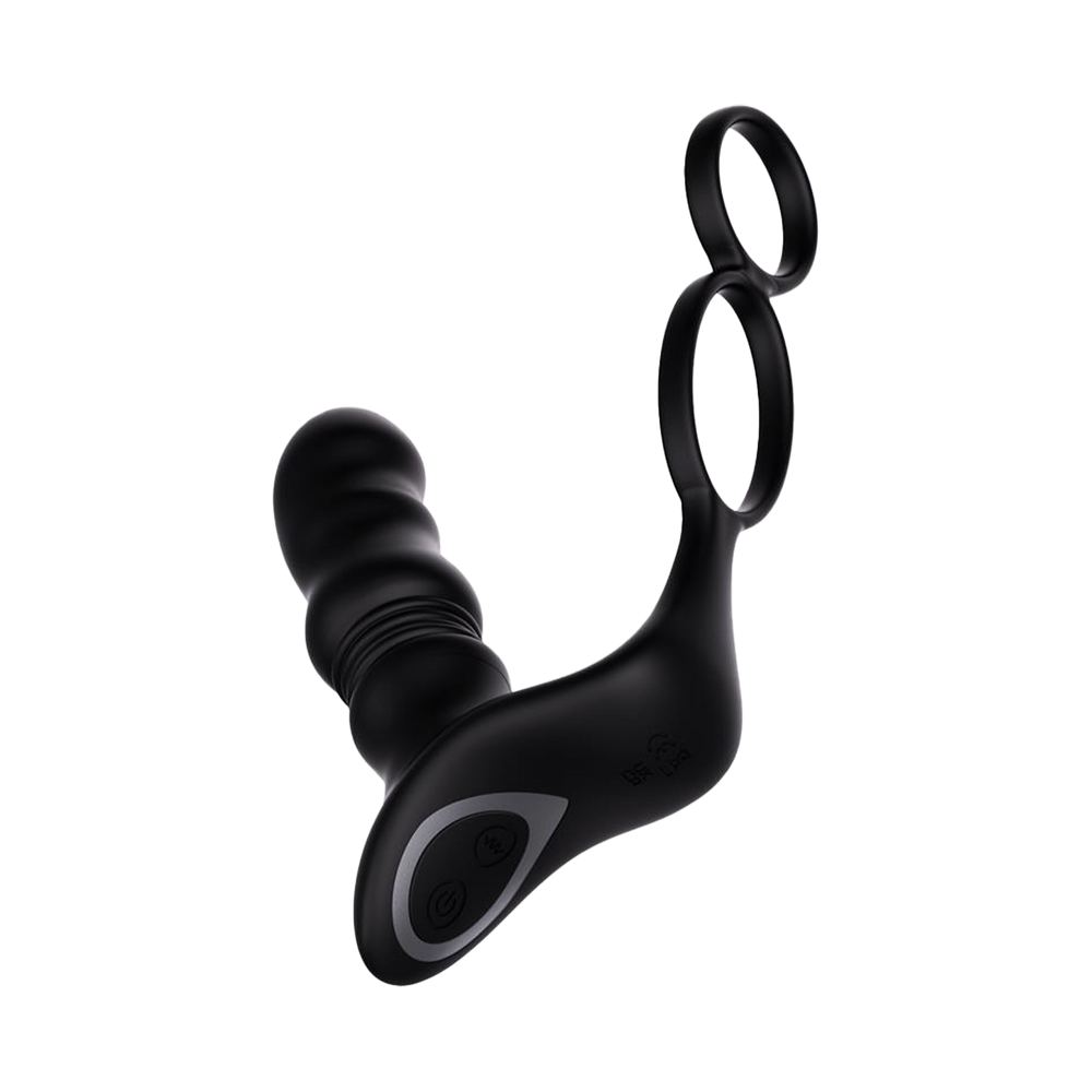 2: IY – Womp – Stoßendes und vibrierendes Prostatamassagegerät mit Fernbedienung – Schwarz