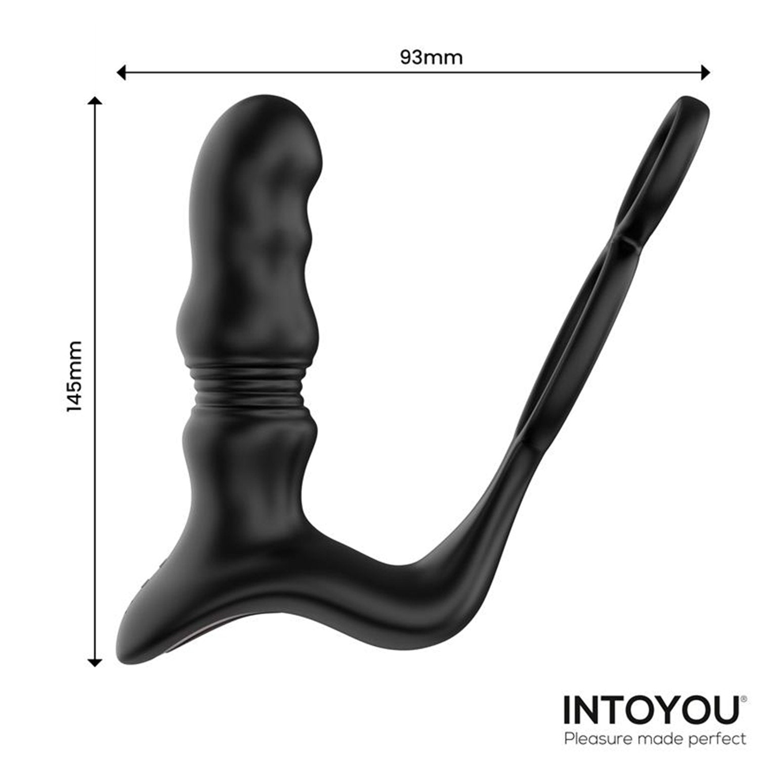 9: IY – Womp – Stoßendes und vibrierendes Prostatamassagegerät mit Fernbedienung – Schwarz
