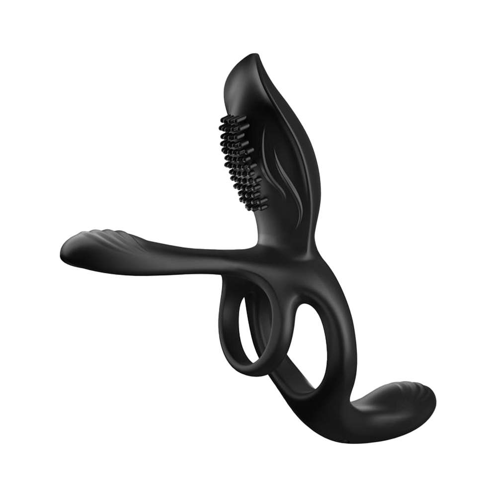 IY - Daxer - Girth Gainer Vibrating Double Cockring mit Fernbedienung - Schwarz