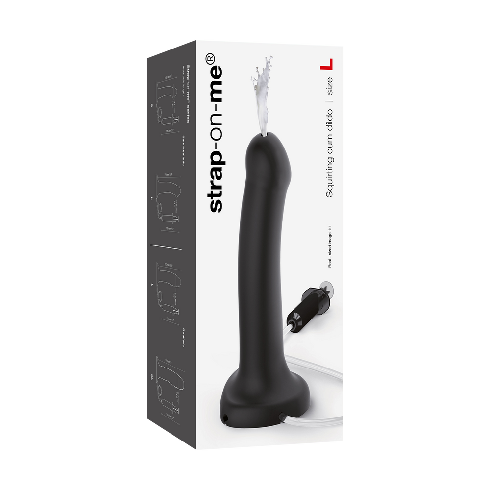 Strap-On-Me – Squirting Cum Dildo Realistic – Größe L – Schwarz