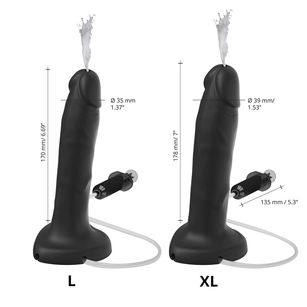 Strap-On-Me – Squirting Cum Dildo Realistic – Größe XL – Schwarz