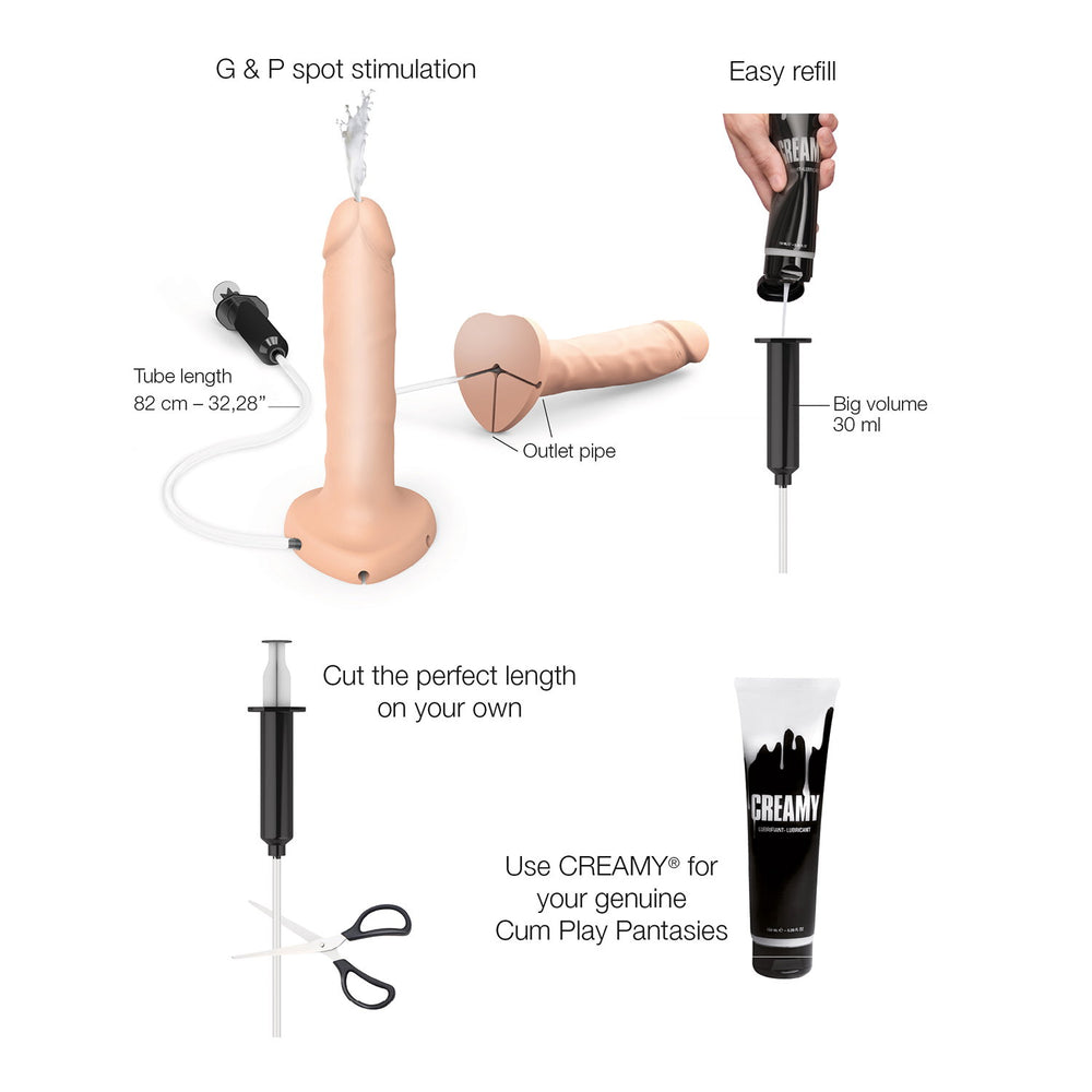 Strap-On-Me– Squirting Cum Dildo Realistic – Größe L – Nude