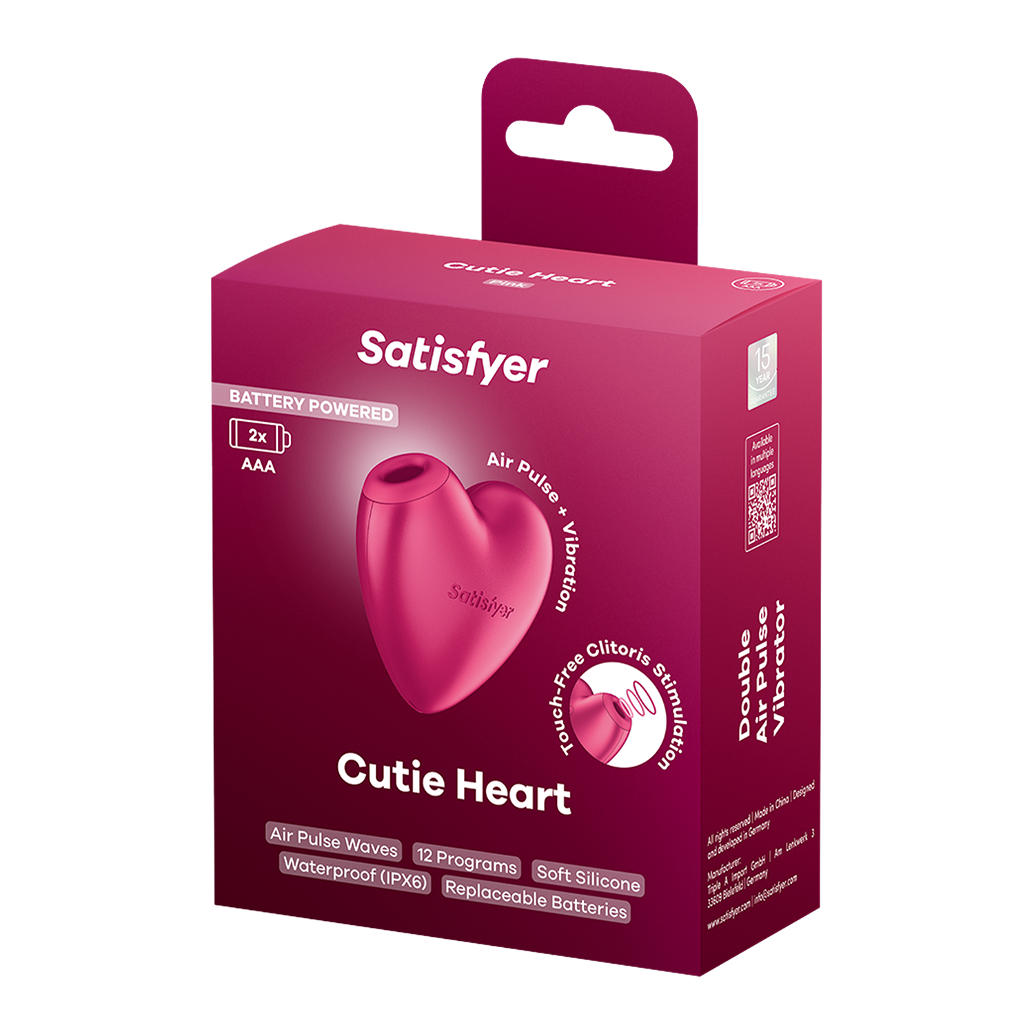 Satisfyer – Battery Series – Cutie Heart – Luftimpuls-Vibrator – Pink