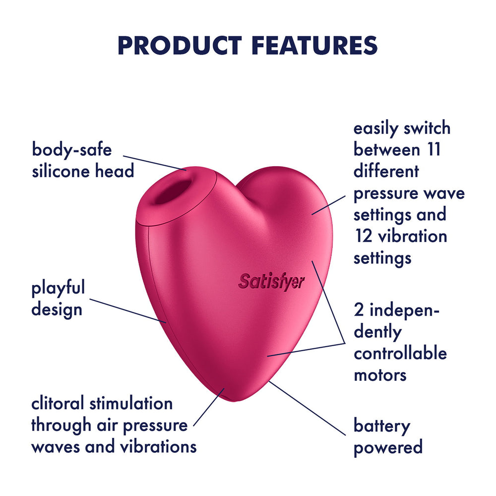 Satisfyer – Battery Series – Cutie Heart – Luftimpuls-Vibrator – Pink