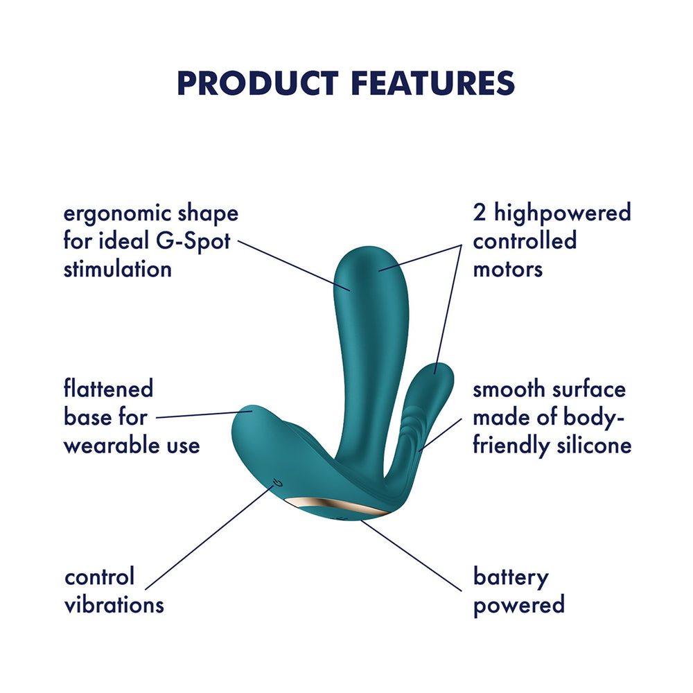 Satisfyer – Battery Series – Top Secret+ – G-Punkt-Vibrator – Flaschengrün
