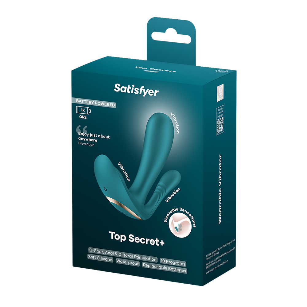 Satisfyer – Battery Series – Top Secret+ – G-Punkt-Vibrator – Flaschengrün