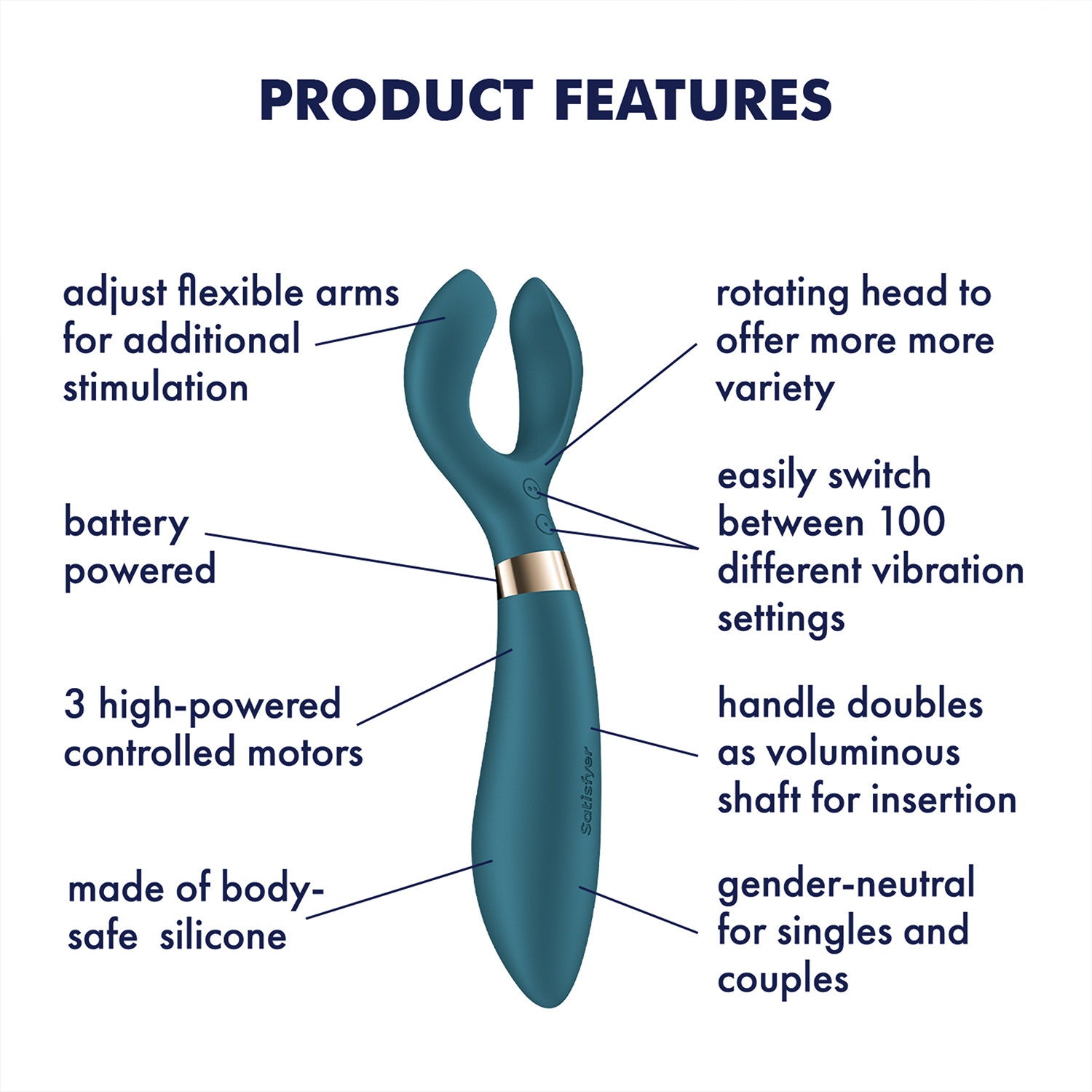 Satisfyer – Battery Series – Endless Fun – Paarvibrator – Flaschengrün