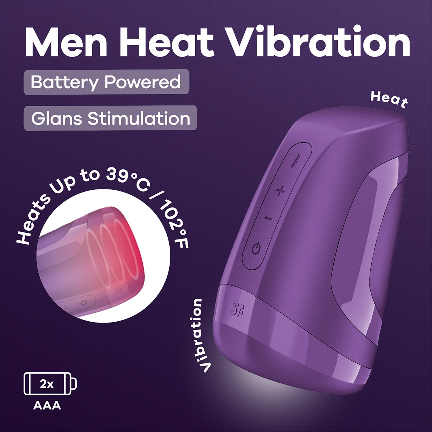 Satisfyer – Battery Series – Men Heat – Masturbator – Lila