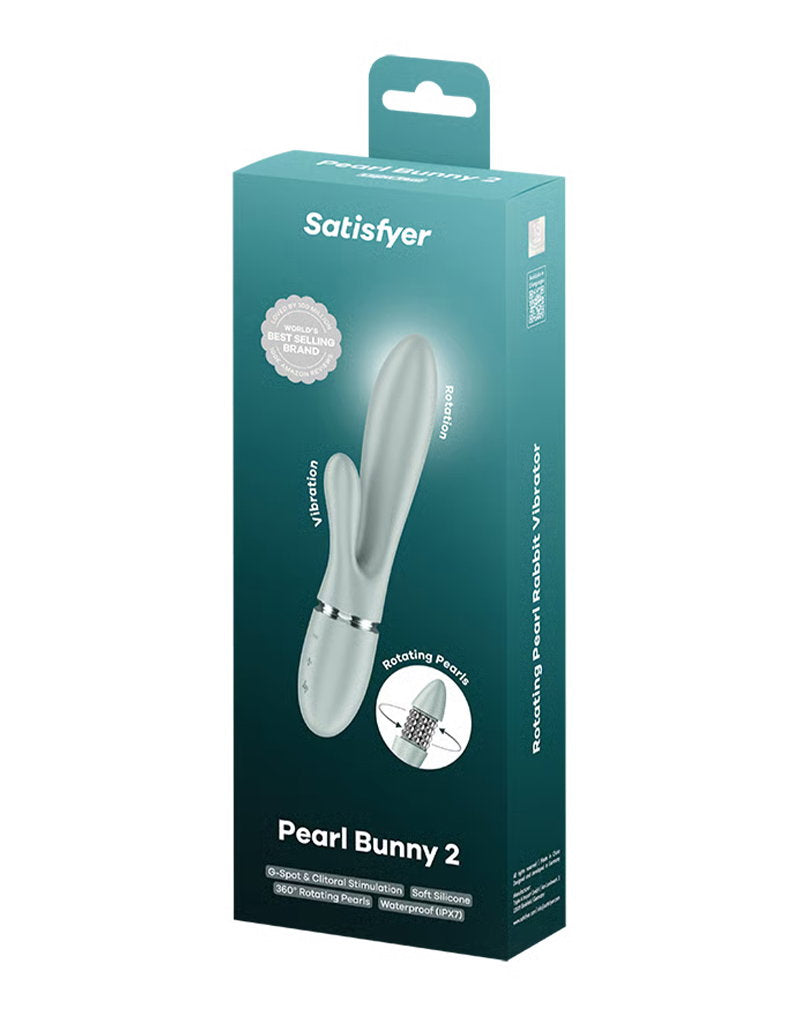 Satisfyer – Pearl Bunny 2 – Rotierender Rabbit-Vibrator – Hellblaugrün