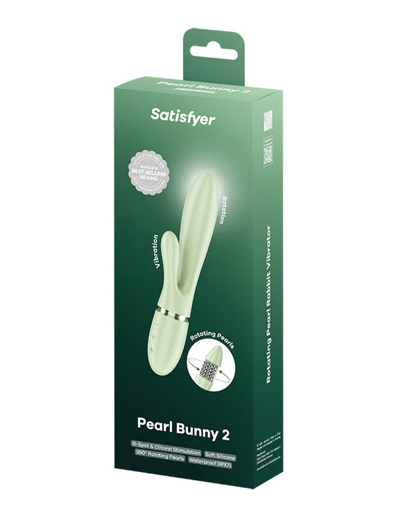 Satisfyer – Pearl Bunny 2 – Rotierender Rabbit-Vibrator – Hellgrün