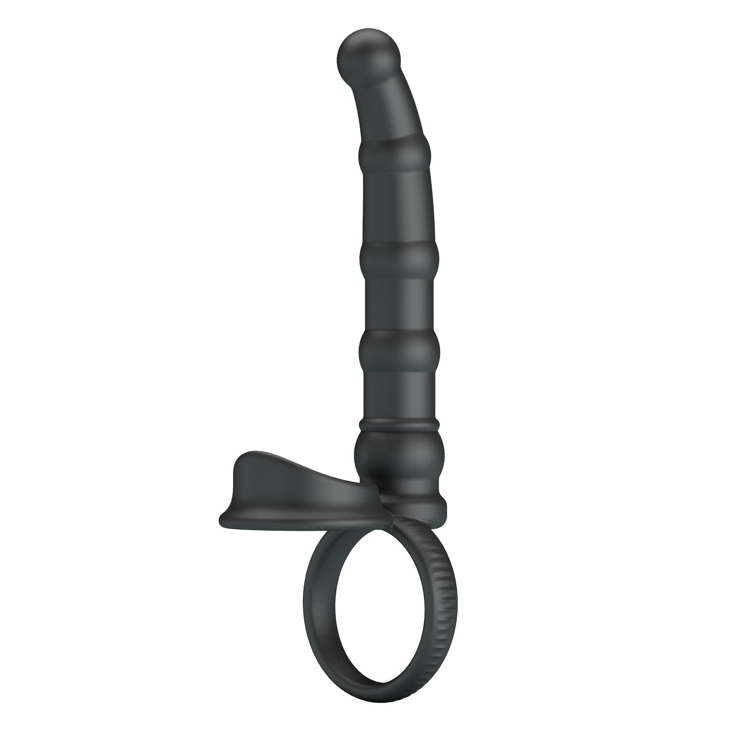 PL – Tatum – Analvibrator mit Penisring – Schwarz