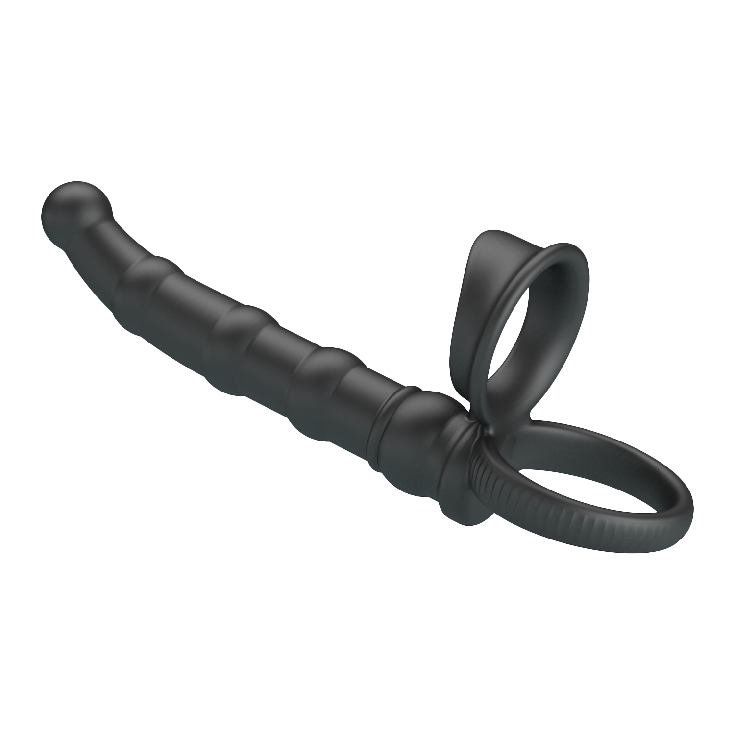 4: PL – Tatum – Analvibrator mit Penisring – Schwarz