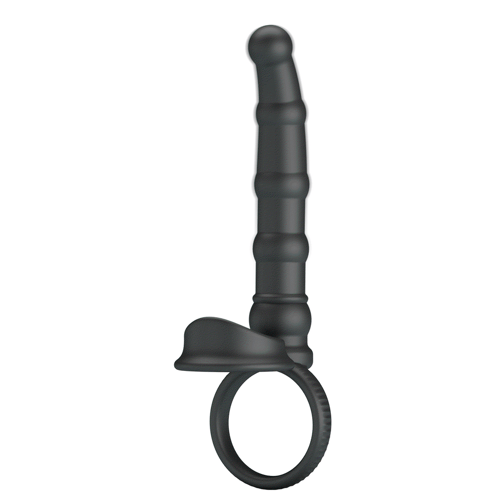 10: PL – Tatum – Analvibrator mit Penisring – Schwarz