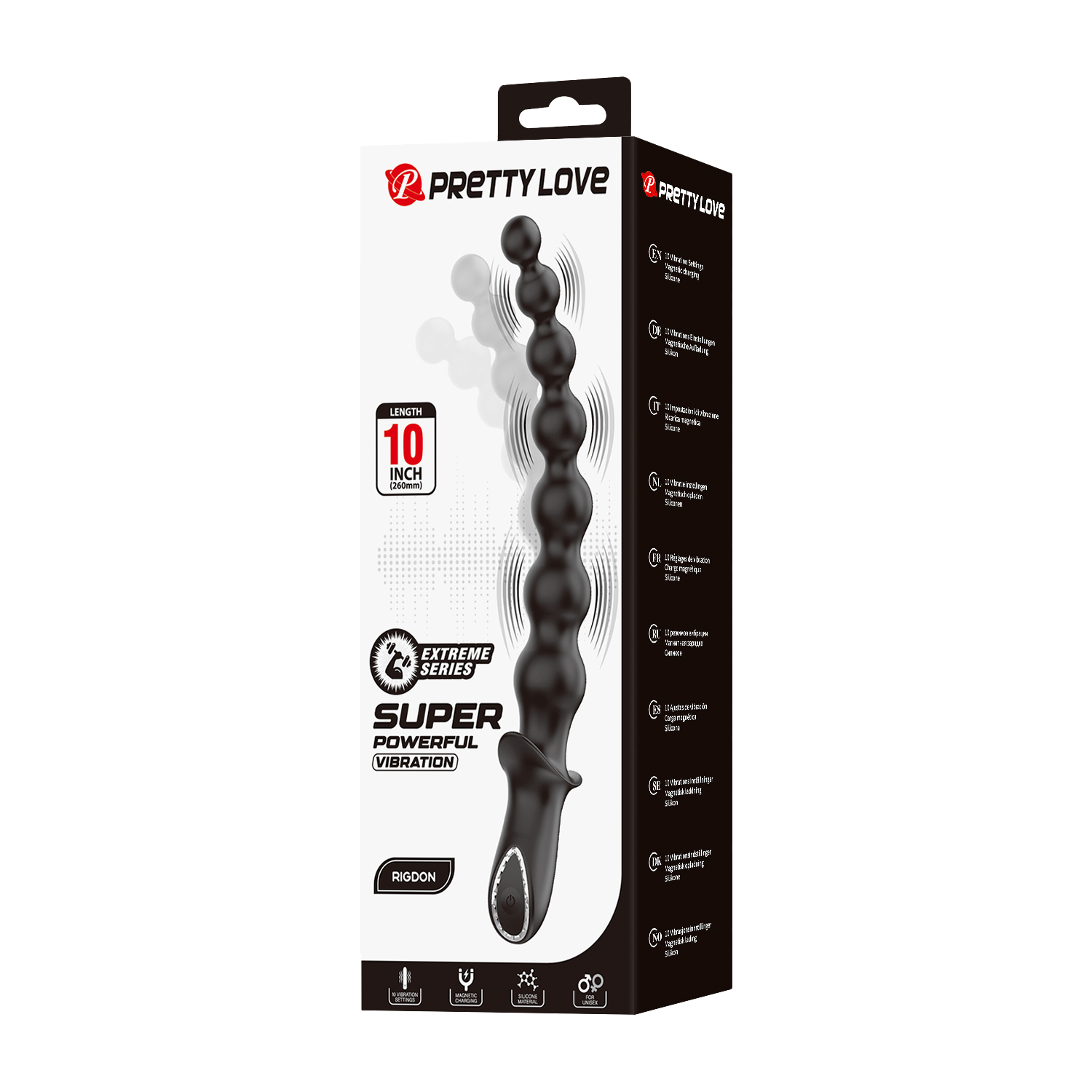 6: PL - Rigdon - Analperlen-Vibrator-Plug - Schwarz