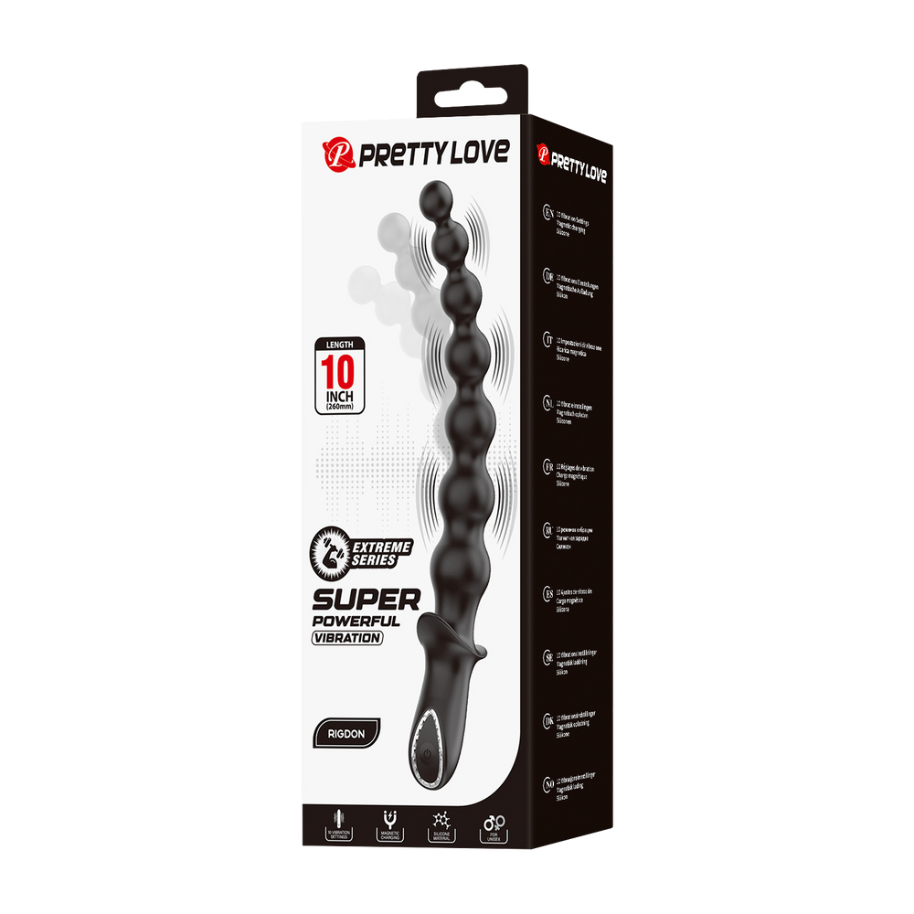 6: PL - Rigdon - Analperlen-Vibrator-Plug - Schwarz