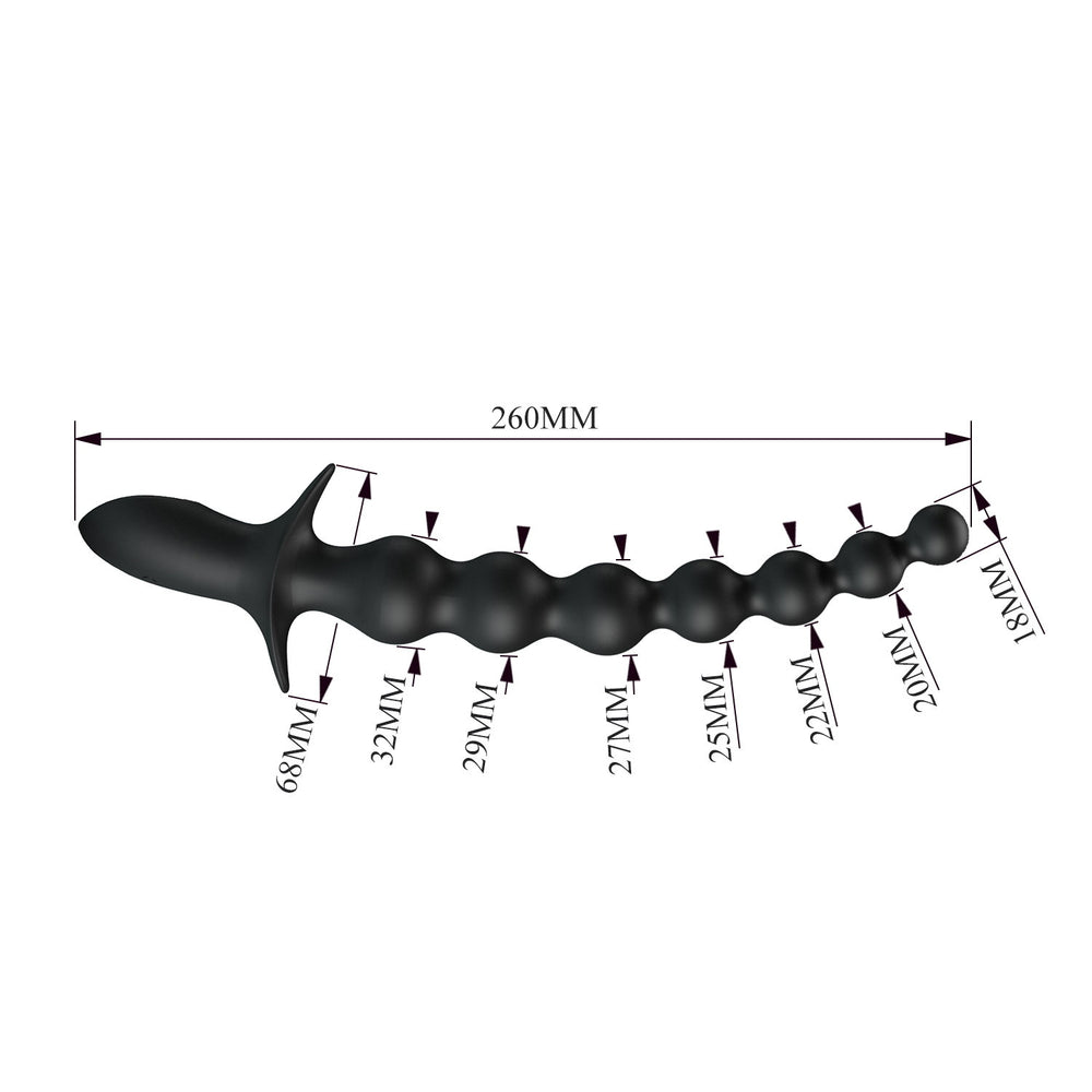 7: PL - Rigdon - Analperlen-Vibrator-Plug - Schwarz