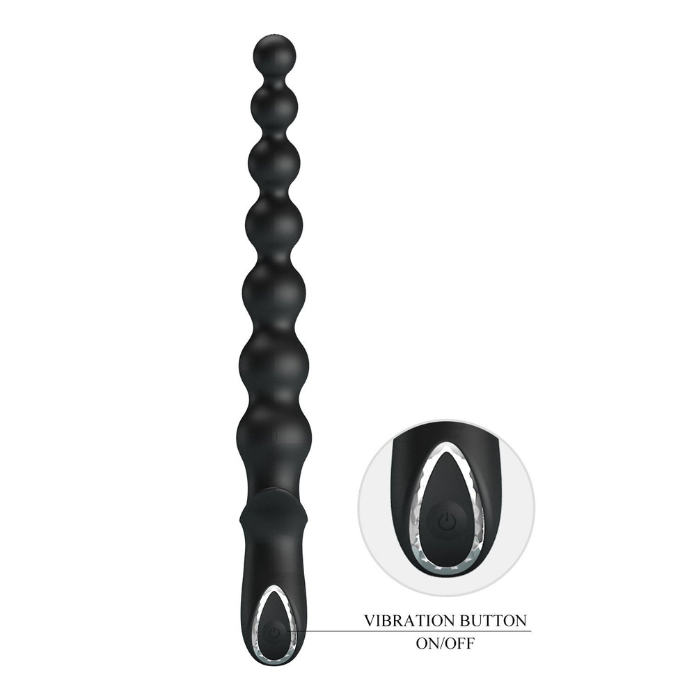 8: PL - Rigdon - Analperlen-Vibrator-Plug - Schwarz