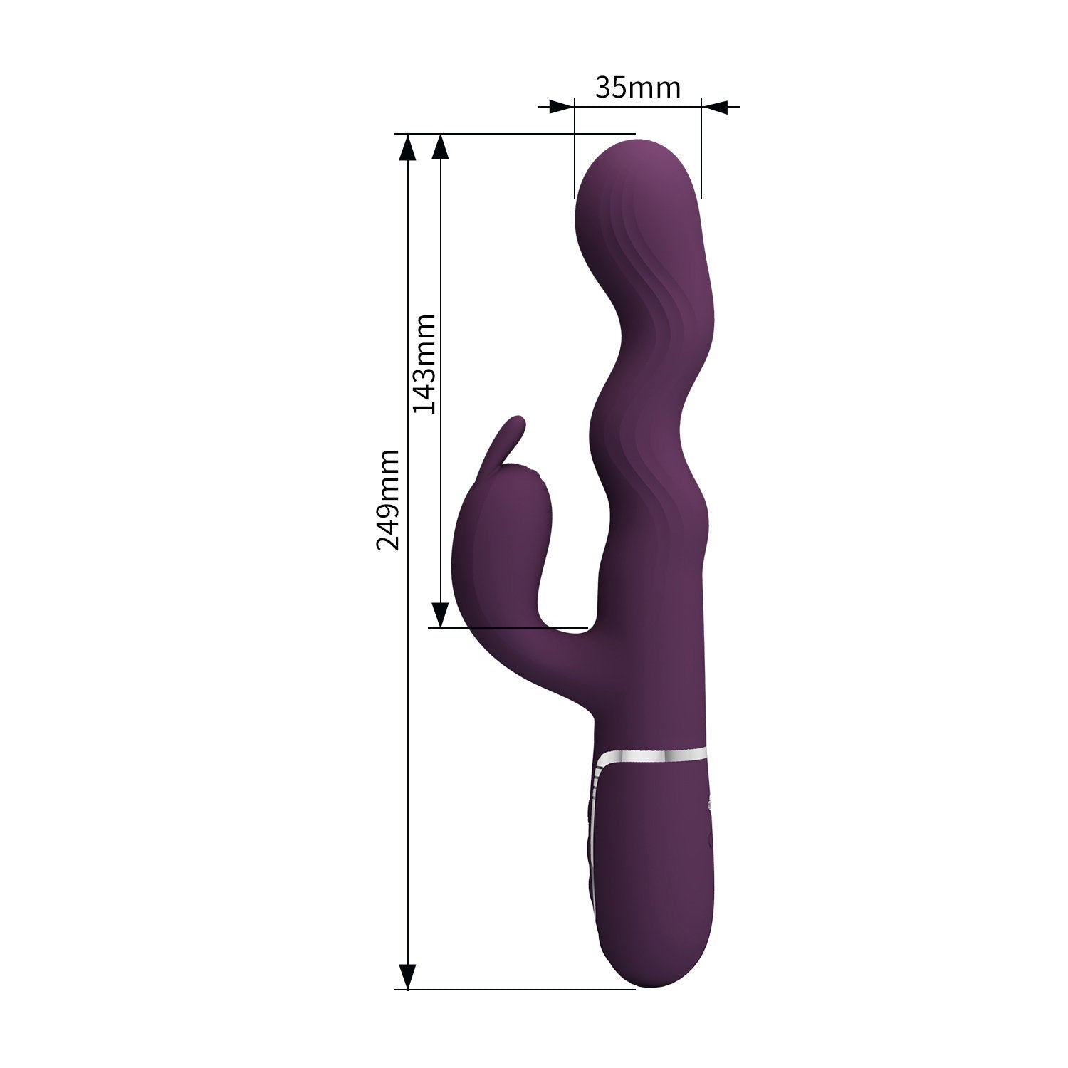 8: PL - Laurens - Rabbit Vibrator - Burgundy