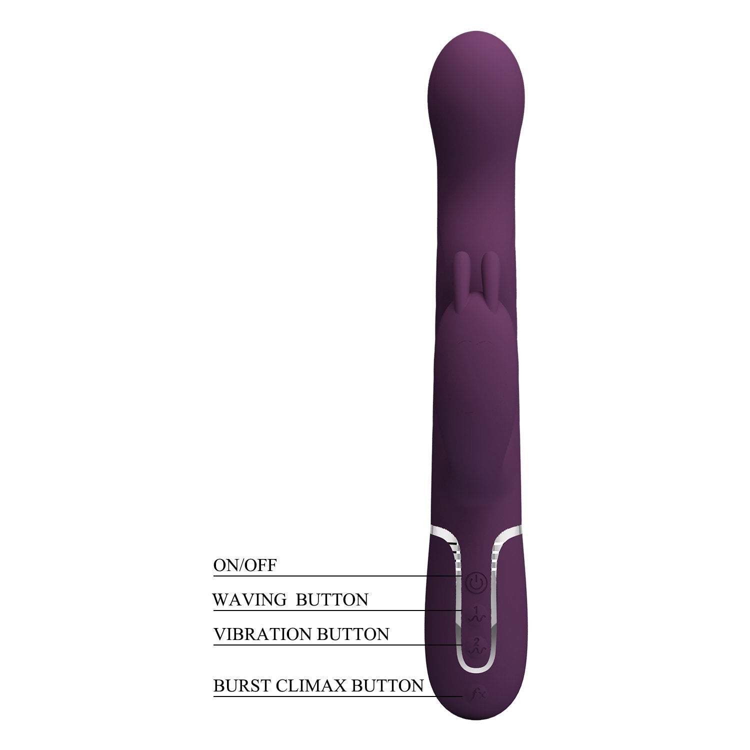 PL - Laurens - Rabbit Vibrator - Burgundy