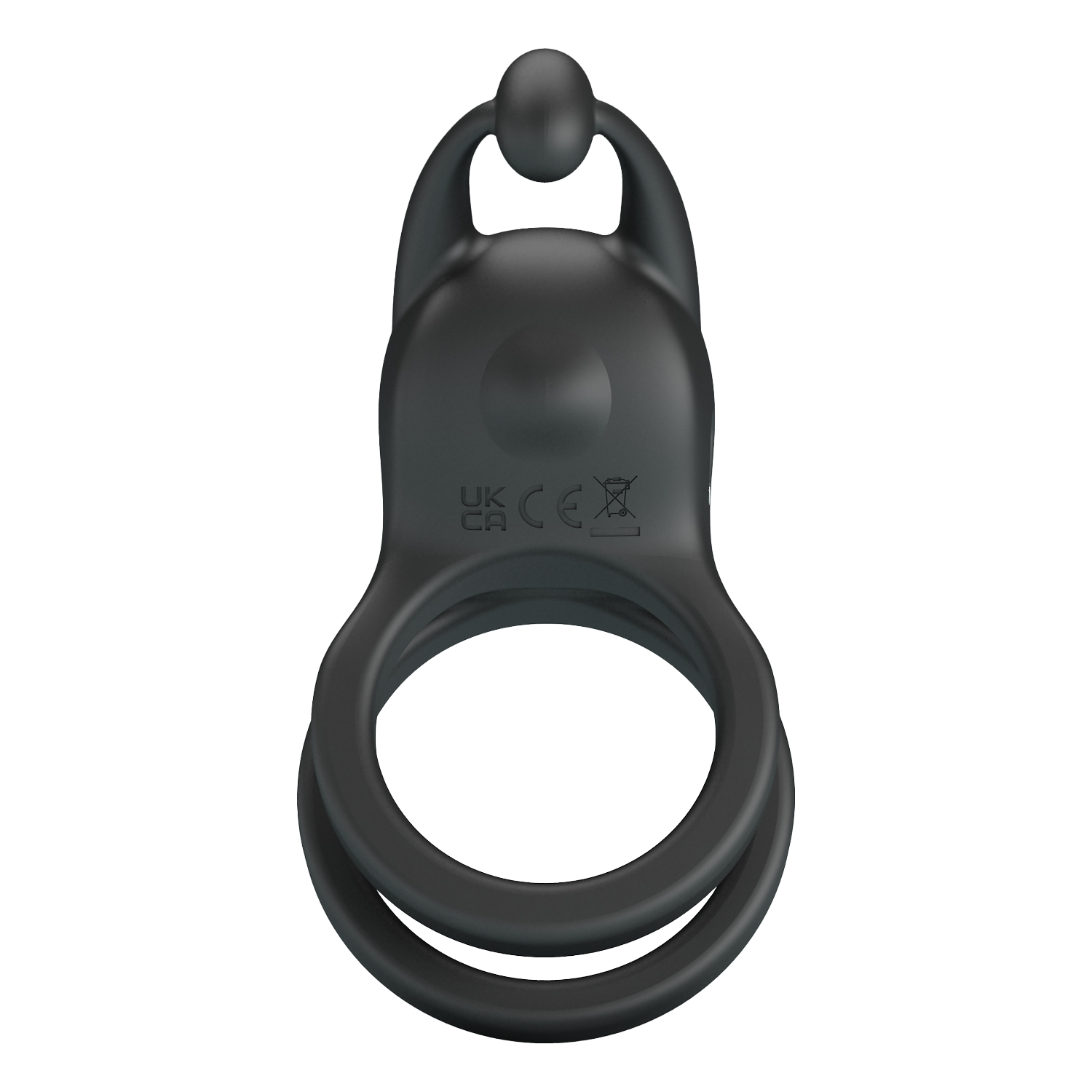 PL - Goodwin - Vibrierender Doppel-Penisring - Schwarz