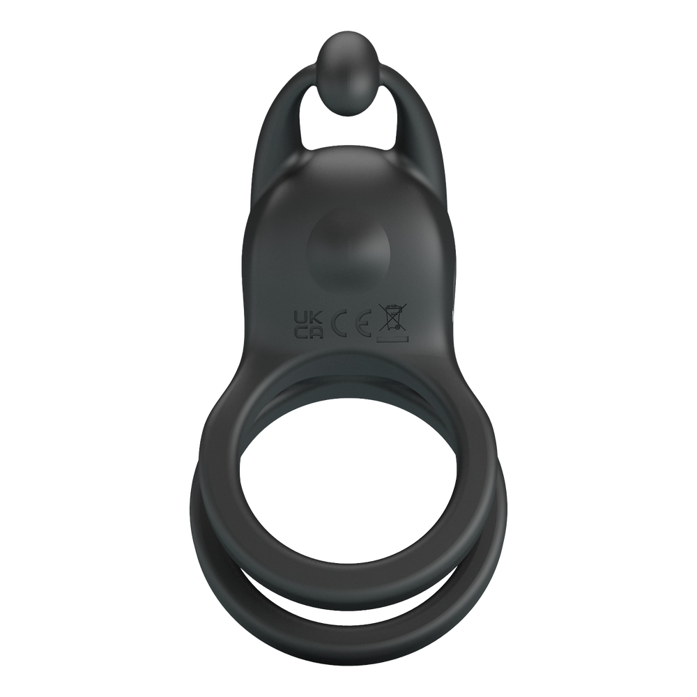 PL - Goodwin - Vibrierender Doppel-Penisring - Schwarz