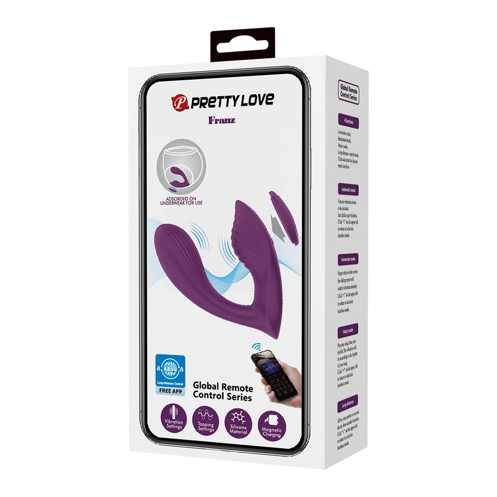 PL - Franz - Tragbarer Vibrator (App-gesteuert) - Burgunderrot