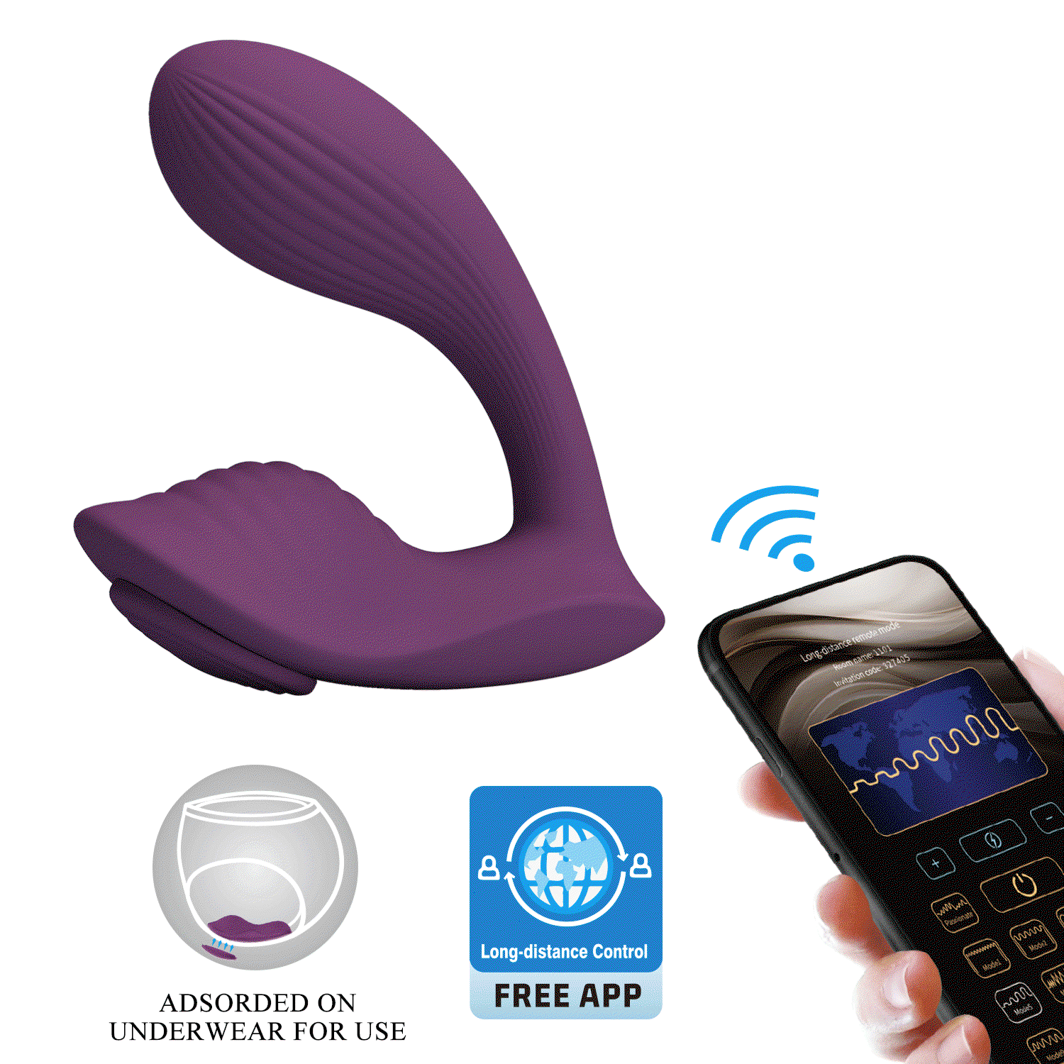 PL - Franz - Tragbarer Vibrator (App-gesteuert) - Burgunderrot